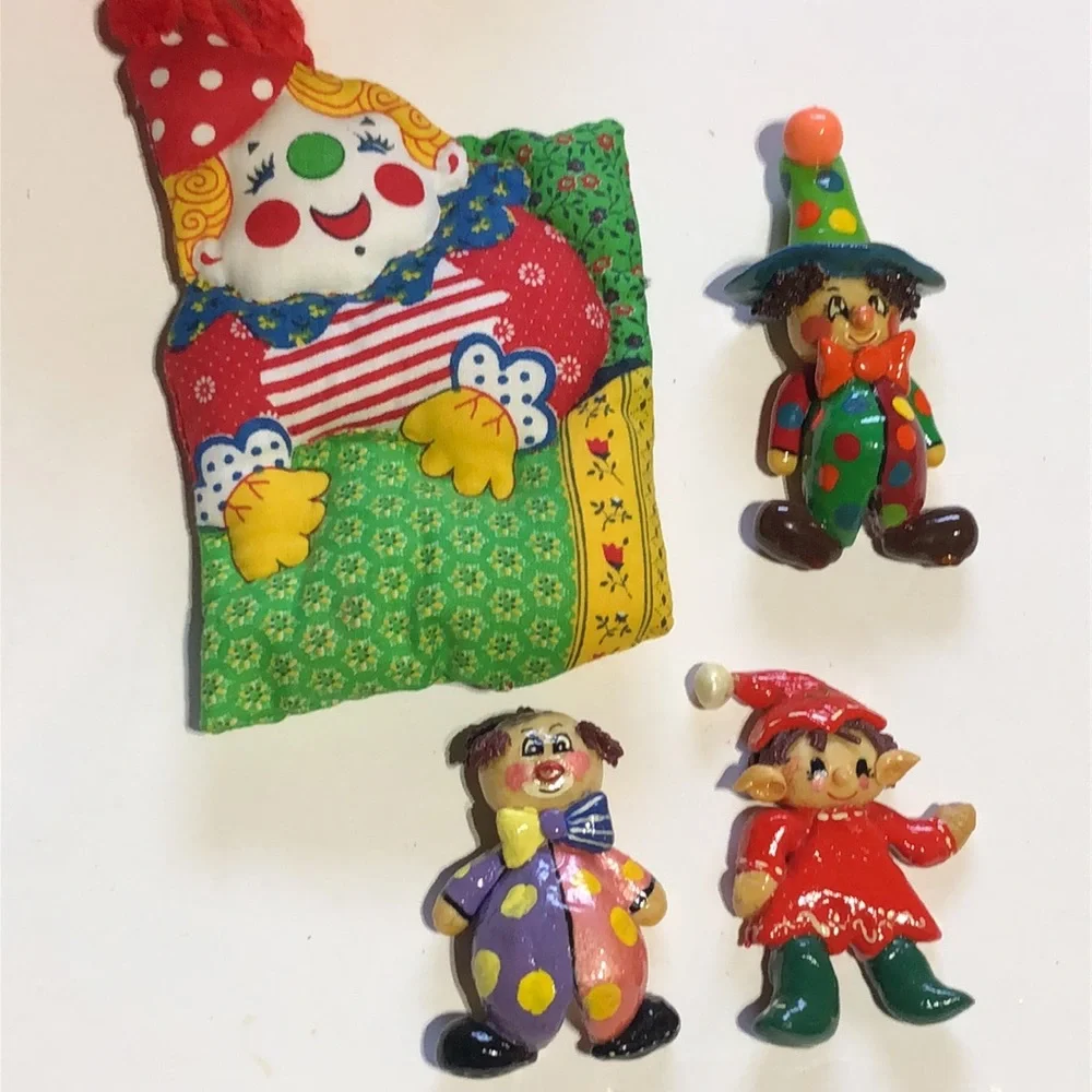 Clown Christmas ornaments 70s clown Christmas ornaments Creepy Clown